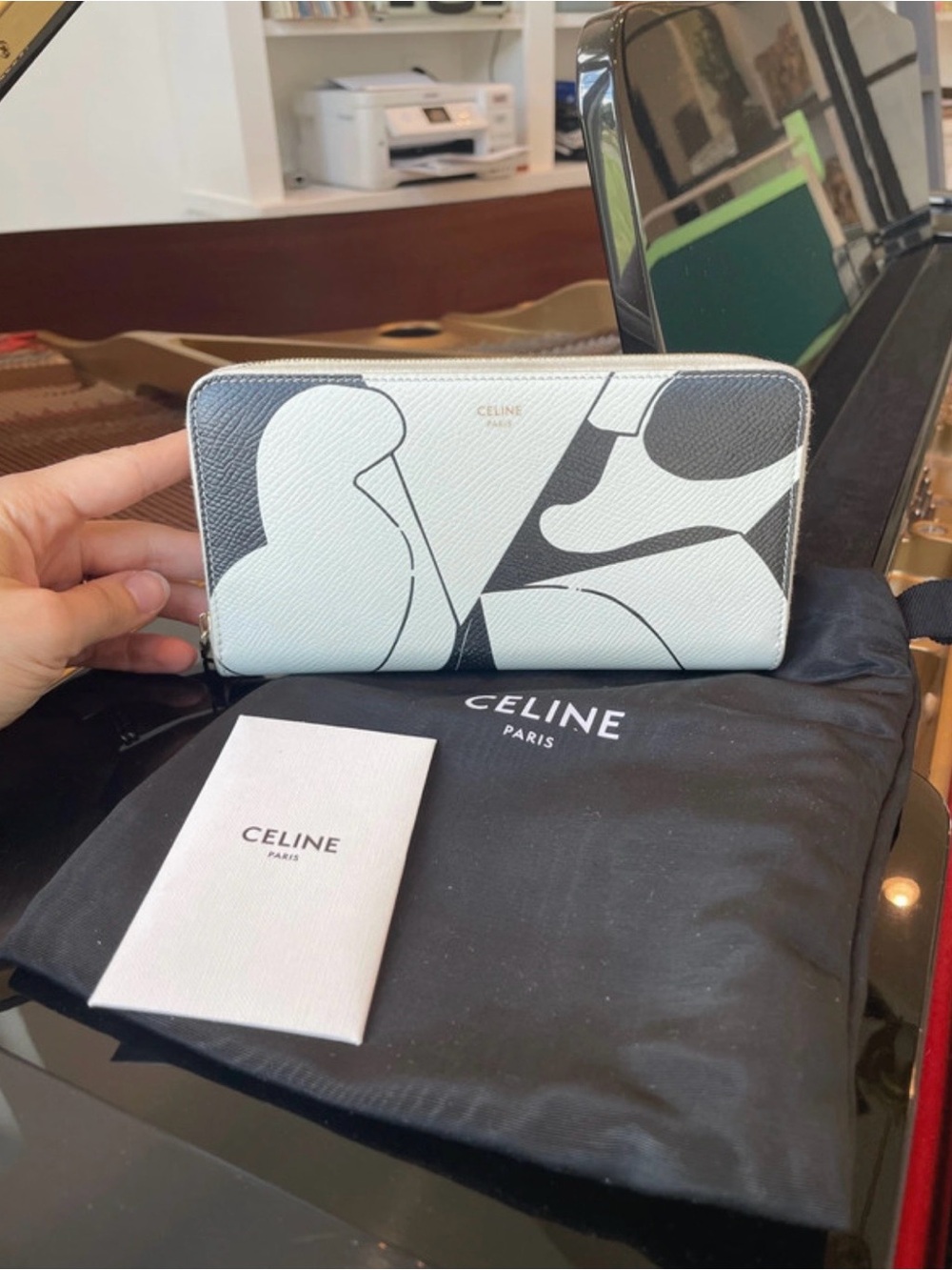 Rare Celine x Shawn Kuruneru Limited Edition Zip Around Wallet w/ dust bag